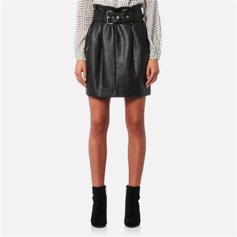 michael kors camel leather skirt|Women's Michael Kors Collection Leather & Faux Leather Skirts.